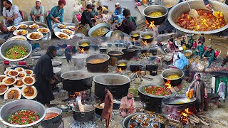 Unique & Biggest Traditional marriage ceremony in Afghanistan | Cooking Kabuli Pulao for 8000 people