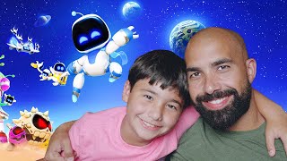 Father and Son Play Astro's Playroom