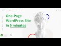 How to Create a One-Page Website with WordPress & Elementor. And How to Convert a Multipage Site