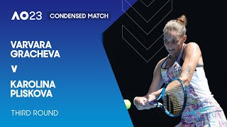 Varvara Gracheva v Karolina Pliskova Condensed Match | Australian Open 2023 Third Round