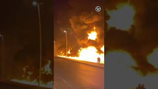 Massive fire breaks out in Ajman Industrial Area