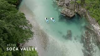 Stand up paddleboard adventure on the Soča (Soca) river in Bovec - Slovenia with BovecPaddleboarding