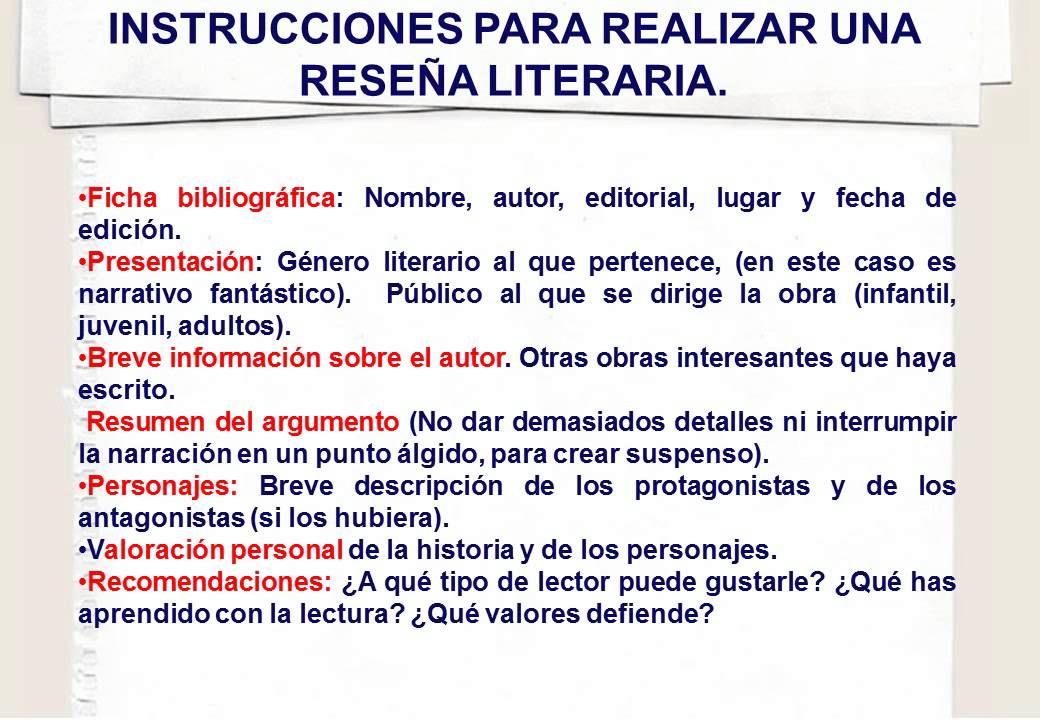 LA RESEÑA LITERARIA 3° - YouTube