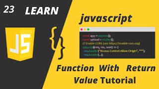 Javascript Function With Return Value Urdu Tutorial