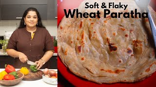 You Won't Believe This Flaky \u0026 Soft Paratha is Made Using Wheat - Lachha Paratha - Wheat Paratha