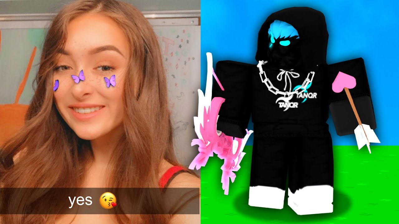 I asked my CRUSH to play with me, She said YES! (Roblox Bedwars)
