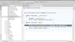Unit Testing using CodeIgniter