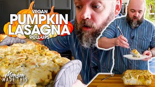 Best Easy Vegan Pumpkin Lasagna Roll Ups - Delicious Plant-Based Holiday Recipe