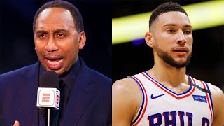 Stephen A Smith Says Ben Simmons Robbed the NBA! Calls him a Disgrace! ESPN First Take Nets Celtics