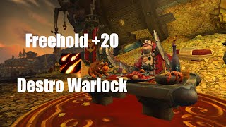 Freehold +20 | 152K Overall | Destruction Warlock | Dragonflight Season 2