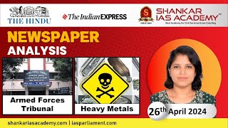 The Hindu Newspaper Analysis | 26th April 2024 | UPSC Current Affairs Today | Shankar IAS Academy