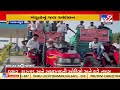 25 000 farmers agitate with tractor rally demanding water in vadgam s lake banaskantha tv9news