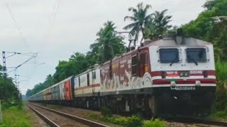 Rarest visitor!!!!!! BRC AMUL BABY with empty SR shramik special rake hitting top speed