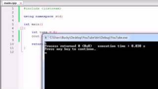 Buckys C++ Programming Tutorials - 4 - Variables