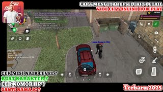 TUTORIAL CARA MENGETAHUI SEDIKIT LEBIH DETAIL TENTANG GAME VIBE CITY ONLINE ROLEPLAY MOBILE