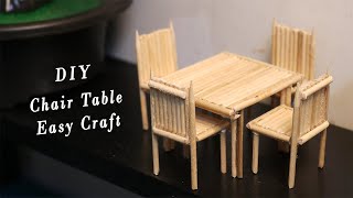 How I Make Mini Chair Table Furniture for Home Decor Showpiece with Long Toothpicks or Kabab Skewers