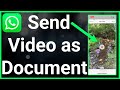 How To Send Video As Document On WhatsApp