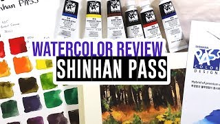 Review & demo - Shinhan PASS Color hybrid gouache/watercolor paints