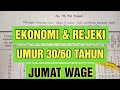 REJEKI JUMAT WAGE UMUR 30/60 TAHUN||PRIMBON