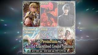 Mobius FF - 1 FFXI pull in Premium Limited Guaranteed Greater Summon banner