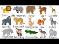 15 Wild Animals Name In English | Wildlife Animals Vocabulary | 15 Animals Name | #wildanimalsname