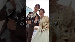 新郎新婦様の裏側をパシャリ📷.#結婚式 #ラメゾンSuite#卒花嫁 #大阪結婚式 #大阪 #りんくう#ウェディングレポ #結婚式当日レポ#新郎新婦 #挙式演出 #披露宴演出#サプライズ