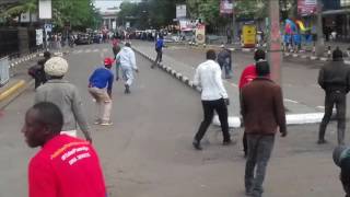 Jubilee and NASA youth clashed in Nairobi City centre