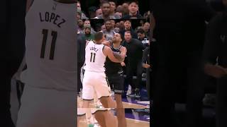 Brook Lopez and Trey Lyles altercation 😳 #shorts NBA