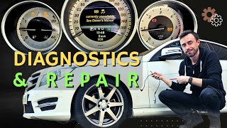 MERCEDES RUN FLAT INDICATOR INOPERATIVE REPAIR ABS WHEEL SPEED SENSOR REPLACEMENT - C CLASS W204