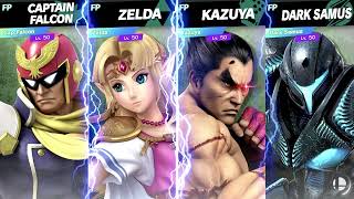 Super Smash Bros Ultimate Amiibo Fights EX Captain Falcon v Zelda v Kazuya v Dark Samus