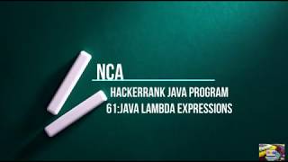 61:Java Lambda Expressions || Hackerrank java Solutions
