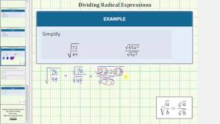 Simplify Basic Quotients of Square Roots