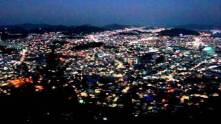 Mokpo at night from the top of Yudal mountain