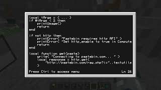 ComputerCraft PasteBin (wget) Fix [2024]