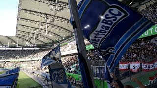 Hertha in Wolfsburg: Stimmung lange vor und während des Spiels!! HA HO HE