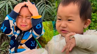 The tears of hunger and thirst from the two orphaned children, while their tired mother is pregnant.