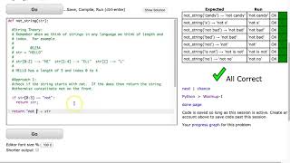 Codingbat - not_string (Python)