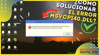 ✅Como Solucionar  El programa no pudra iniciarse porque falta MSVCP140.dll (METODO 1)✅
