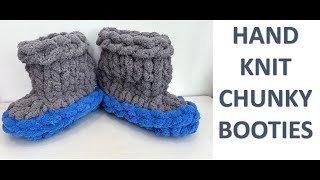 HAND KNIT CHUNKY BOOTIES