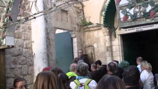 Die 14 Stationen der Via Dolorosa am 28.02.2014 in Jerusalem Franziskaner