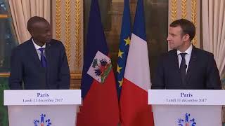 Déclaration conjointe du Président Emmanuel Macron et de Jovenel Moïse, Président d’Haïti