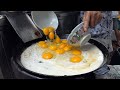 fried egg omelet oyster - malaysian street food