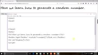 JavaScript - 11.How To Generate Random Number