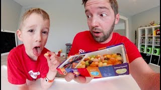 FATHER SON PLAY BEAN BOOZLED! / Jelly Bean Taste Test!