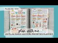 PLAN WITH ME | FUNctional planning in my A5 plum paper vertical priorities planner | week of apr. 18