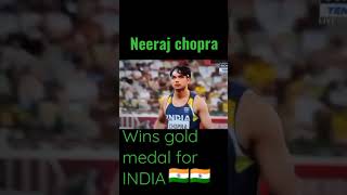 Neeraj chopra wins gold medal 🥇🥇🥇 for INDIA #OLYMPIC GAME