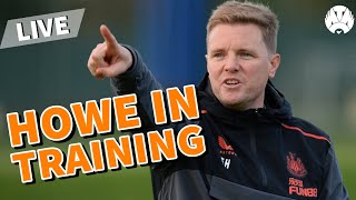 Eddie Howe's First Training Session At Newcastle