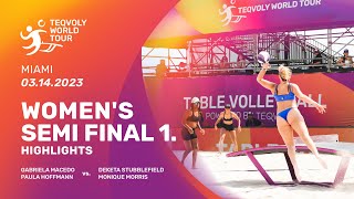 Teqvoly World Tour 3rd stop - Miami Beach, FL / Women's Semi final 1. - Highlights