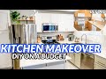 DIY KITCHEN MAKEOVER ON A BUDGET | PAINTING KITCHEN CABINETS | DIY MODERN FARMHOUSE KITCHEN UPDATES