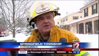 Man found dead in burning Springfield Twp. home